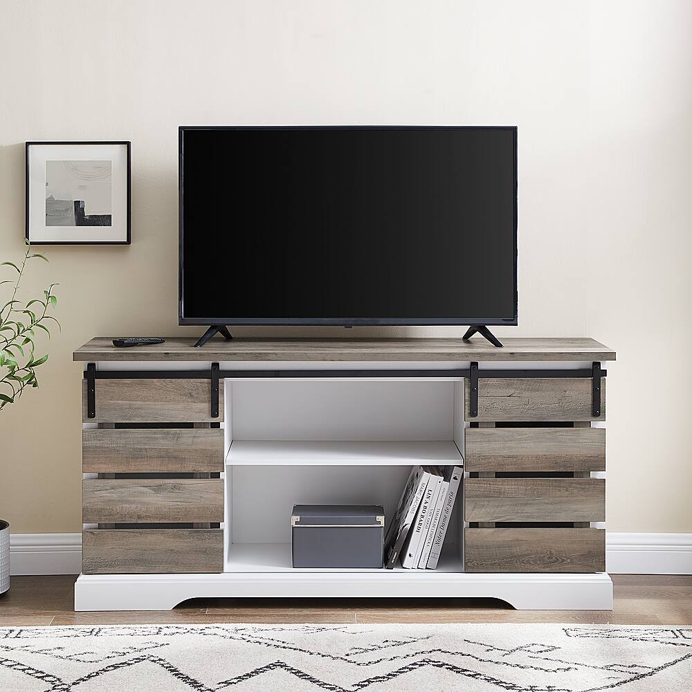 Best Buy Walker Edison Rustic Farmhouse TV Stand for Most TVs