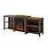 Left. Walker Edison - Traditional Open Storage Tiered Mantle Fireplace TV Stand for Most TVs up to 85" - Rustic Oak.