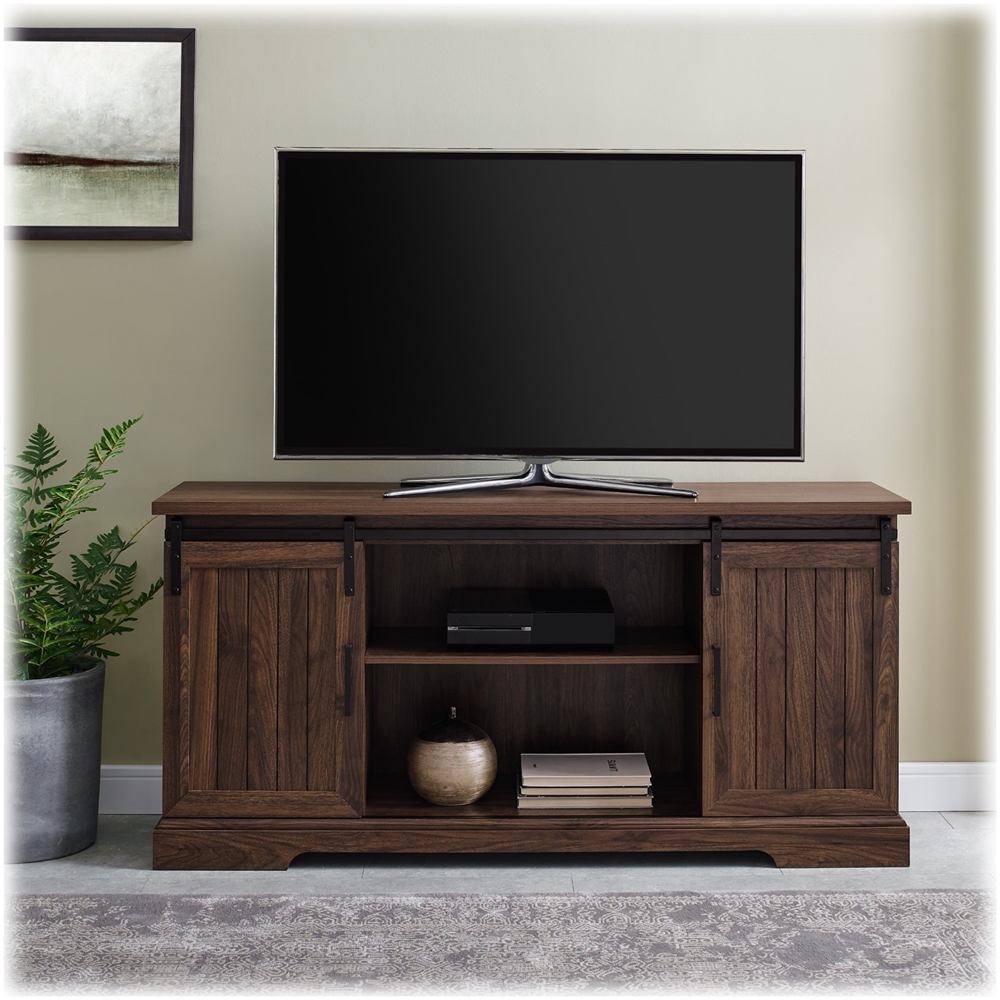 Best Buy: Walker Edison Modern Beadboard TV Stand Cabinet for Most Flat ...