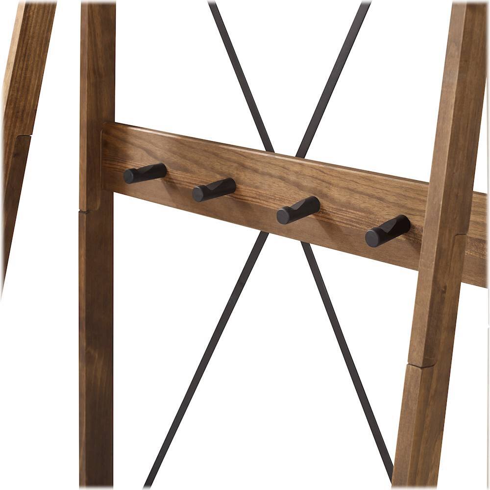 Best Buy Walker Edison 68" Solid Wood Angled Hall Tree Brown BBT68FRABR