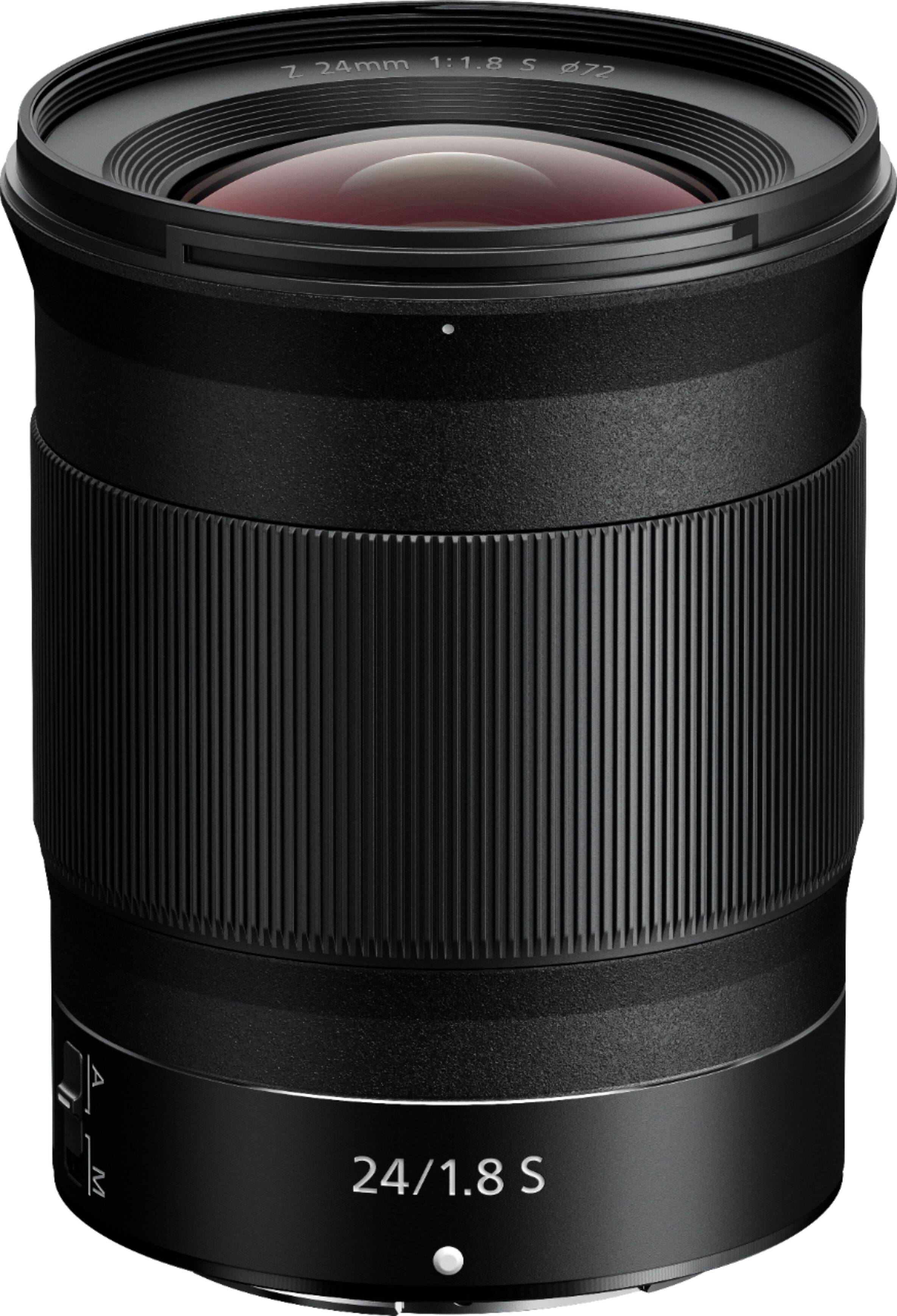 Front. Nikon - NIKKOR Z 24mm f/1.8 S Wide Angle Prime Lens for Nikon Z Cameras - Black.