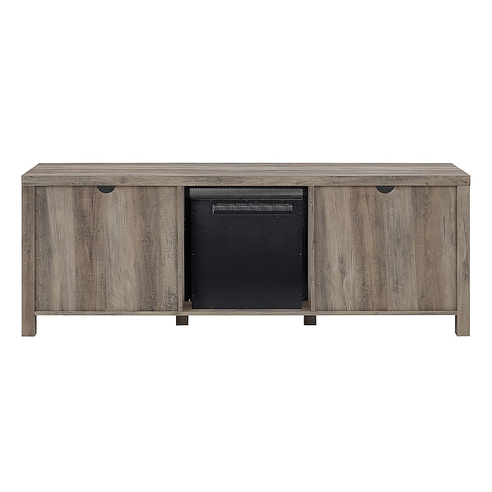 Alt View 2. Walker Edison - 70" Modern Farmhouse Drop Door Cabinet Fireplace TV Stand for Most TVs up to 80" - Grey Wash.