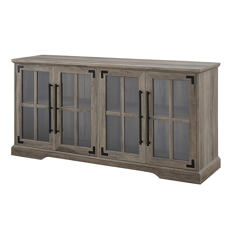 Angle View: Walker Edison - Farmhouse TV Console for Most TVs Up to 64." - Gray Wash