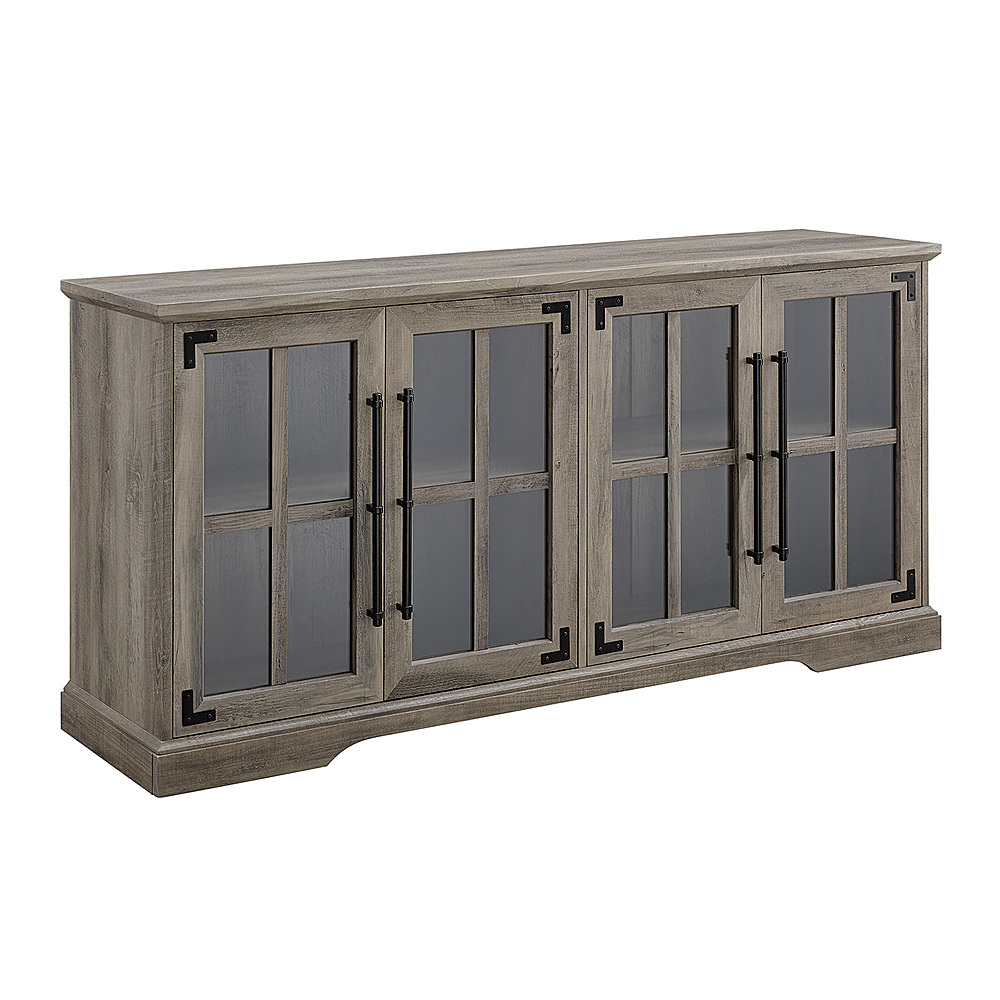 Left View: Walker Edison - Farmhouse TV Console for Most TVs Up to 64." - Gray Wash