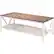 Left. Walker Edison - Rectangular Farmhouse Solid Pine Wood Coffee Table - White Wash/Rustic Oak.