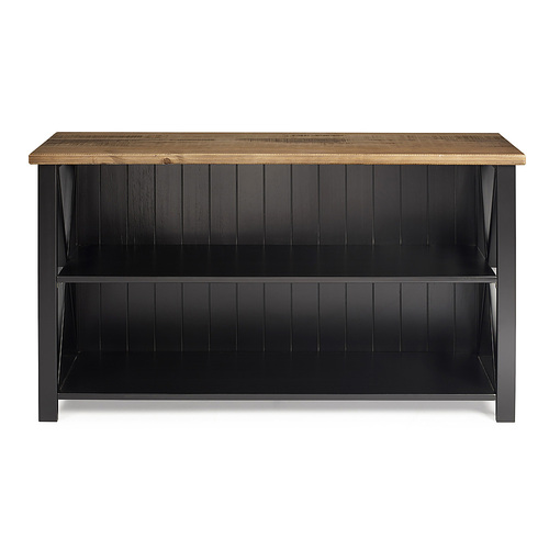 Walker Edison - Farmhouse Storage Console for Most TVs Up to 56" - Reclaimed Barnwood/Black
