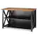 Angle. Walker Edison - 52" Solid Wood Farmhouse Storage Console - Rustic Oak/Black.