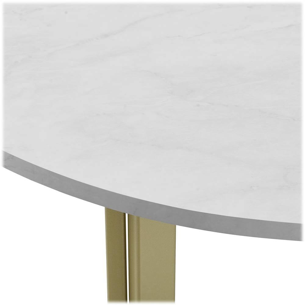 Walker Edison Round Modern High Grade MDF Coffee Table BBF32NIVCTWM