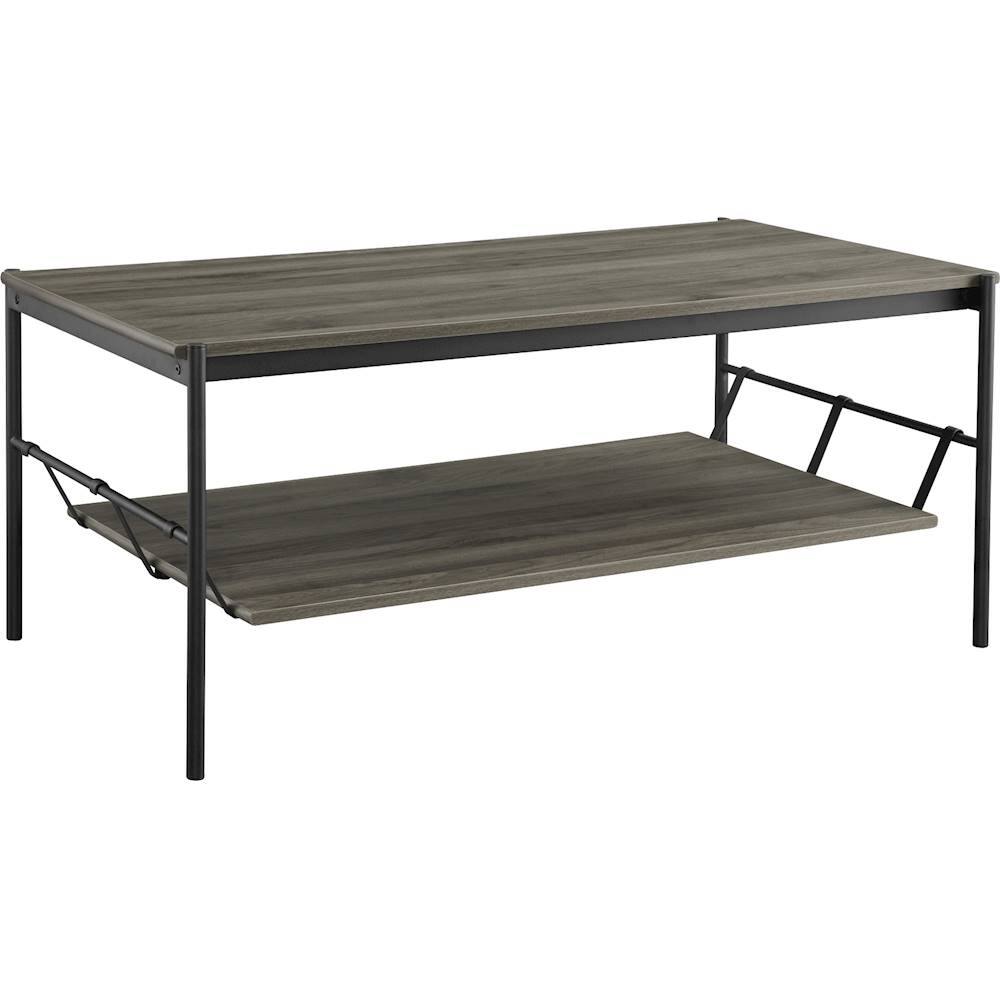 Angle View: Walker Edison - Modern Hammock Shelf Coffee Table - Slate Gray