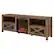 Left. Walker Edison - 70" Modern Farmhouse Drop Door Cabinet Fireplace TV Stand for Most TVs up to 80" - Rustic Oak.