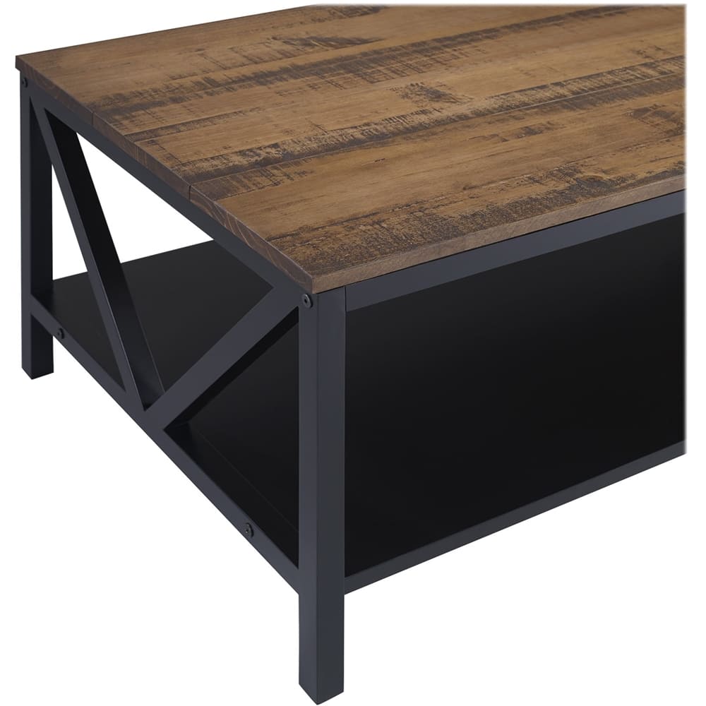Alt View 12. Walker Edison - Rectangular Farmhouse Solid Pine Wood Coffee Table - Rustic Oak.