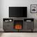 Alt View 12. Walker Edison - Modern Two Drawer Fireplace TV Stand for Most TVs up to 65” - Slate Grey.