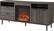 Left. Walker Edison - Modern Two Drawer Fireplace TV Stand for Most TVs up to 65” - Slate Grey.