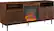 Angle. Walker Edison - Modern Two Drawer Fireplace TV Stand for Most TVs up to 65” - Dark Walnut.