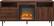 Front. Walker Edison - Modern Two Drawer Fireplace TV Stand for Most TVs up to 65” - Dark Walnut.