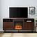 Alt View 13. Walker Edison - Modern Two Drawer Fireplace TV Stand for Most TVs up to 65” - Dark Walnut.