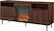 Left. Walker Edison - Modern Two Drawer Fireplace TV Stand for Most TVs up to 65” - Dark Walnut.