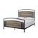 Angle. Walker Edison - Walker Edison - Modern Industrial Queen Mesh Back Bed Frame - Grey Wash - Gray Wash.