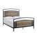 Left. Walker Edison - Walker Edison - Modern Industrial Queen Mesh Back Bed Frame - Grey Wash - Gray Wash.
