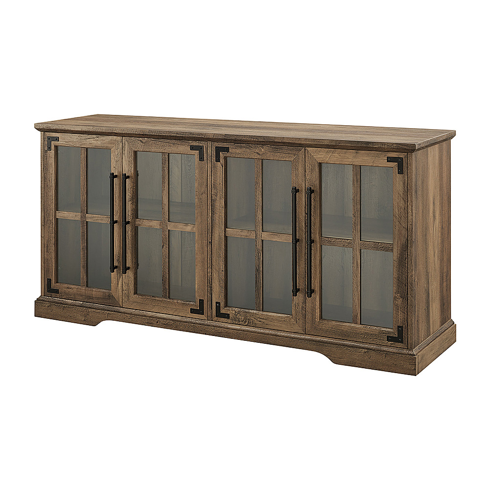 Angle View: Walker Edison - Farmhouse TV Console for Most TVs Up to 64" - Rustic Oak
