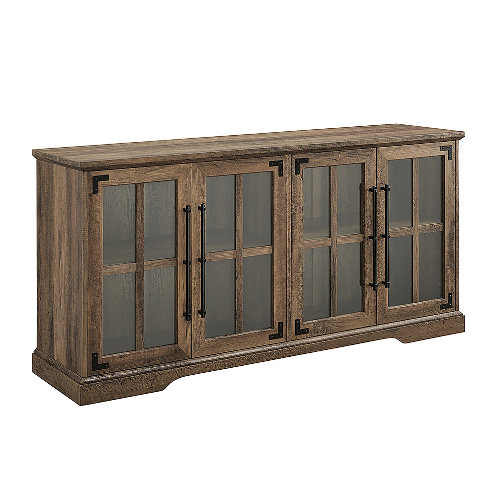 Left View: Walker Edison - Farmhouse TV Console for Most TVs Up to 64" - Rustic Oak