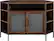 Front. Walker Edison - Industrial Corner TV Stand for Most TVs Up to 52" - Dark Walnut.