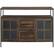 Front. Walker Edison - Industrial High-Grade MDF 3-Door Buffet - Dark Walnut.