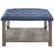 Front. Walker Edison - Farmhouse Tufted Ottoman - Blue/Gray Wash.