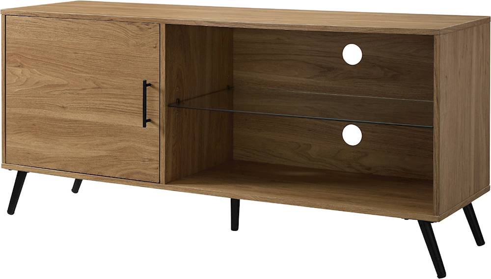 Left View: Walker Edison - TV Cabinet for Most Flat-Panel TVs Up to 56" - English Oak