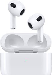 Apple - AirPods (3rd generation) with Lightning Charging Case - White - Front_Zoom
