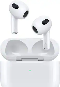Apple - Refurbished Excellent - AirPods (3rd generation) with Lightning Charging Case - White