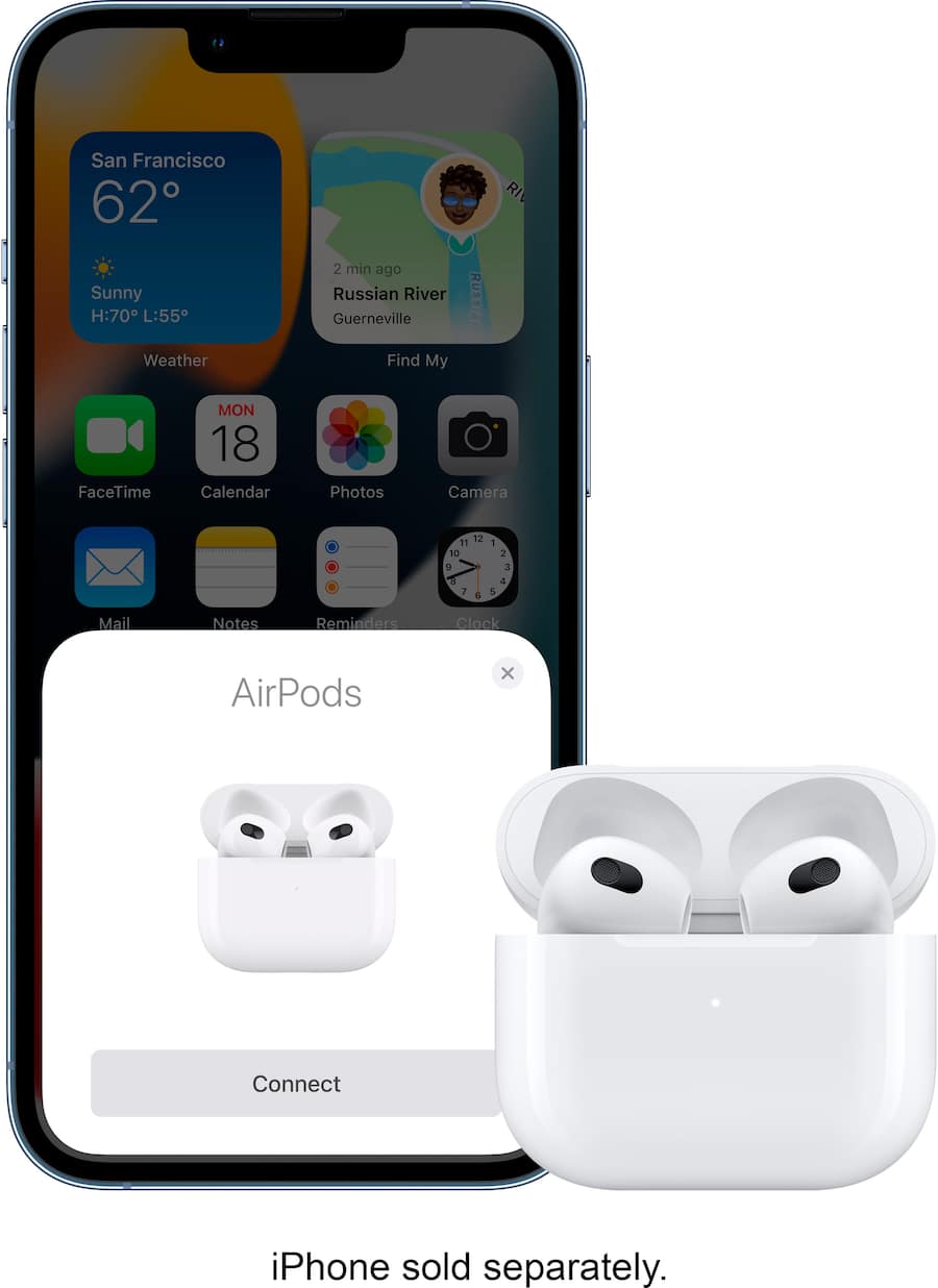 Apple AirPods (3rd generation) with Lightning Charging Case White Apple AirPods (3rd generation) with Lightning Charging Case White