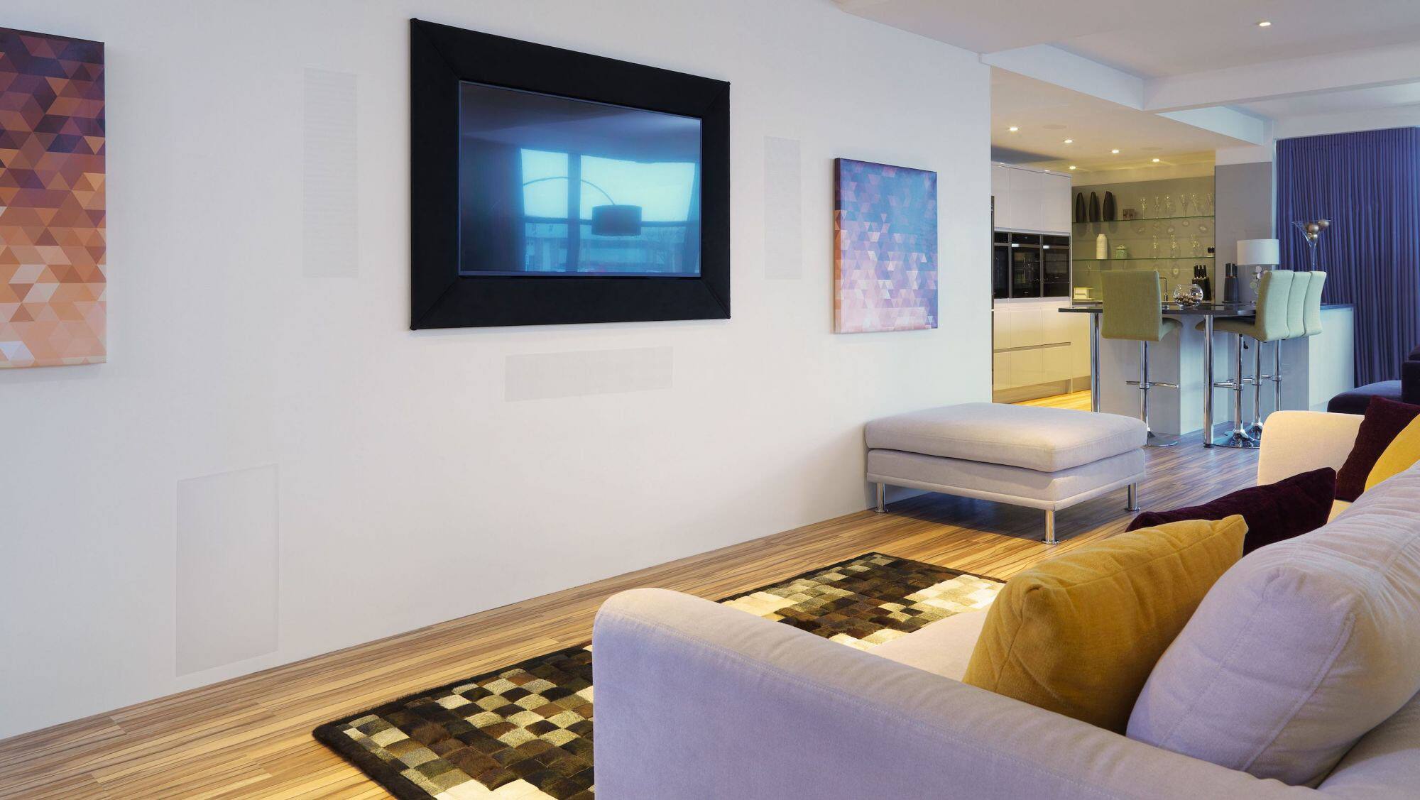 Alt View 13. Bowers & Wilkins - CI700 Series In Ceiling 3-way Angled Speaker w/4" midrange, dual 5" bass drivers, includes retrofit back box (each) - White.