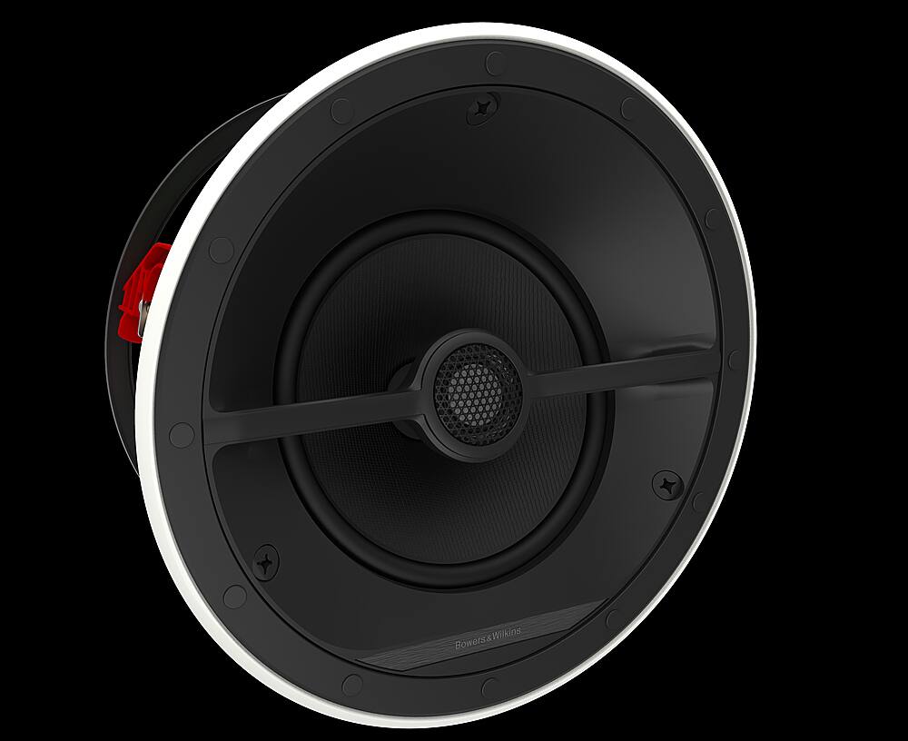 Left. Bowers & Wilkins - CI700 Series In Ceiling 2-way Angled Speaker w/8" midbass (Single Speaker) - Paintable White.