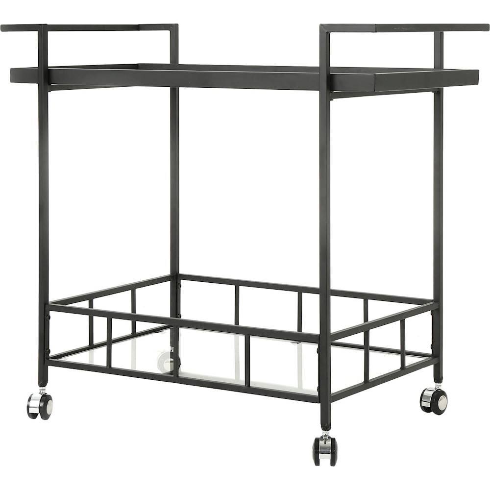 Noble House - Masonville Iron and Glass Bar Cart - Black