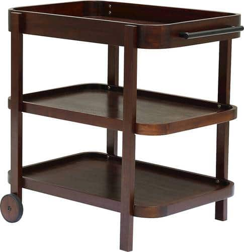 Noble House - Seldovia Acacia Wood Bar Cart - Brown Mahogany