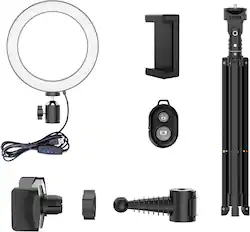 Bower - Selfie Ring Light Studio - Black - Angle_Zoom