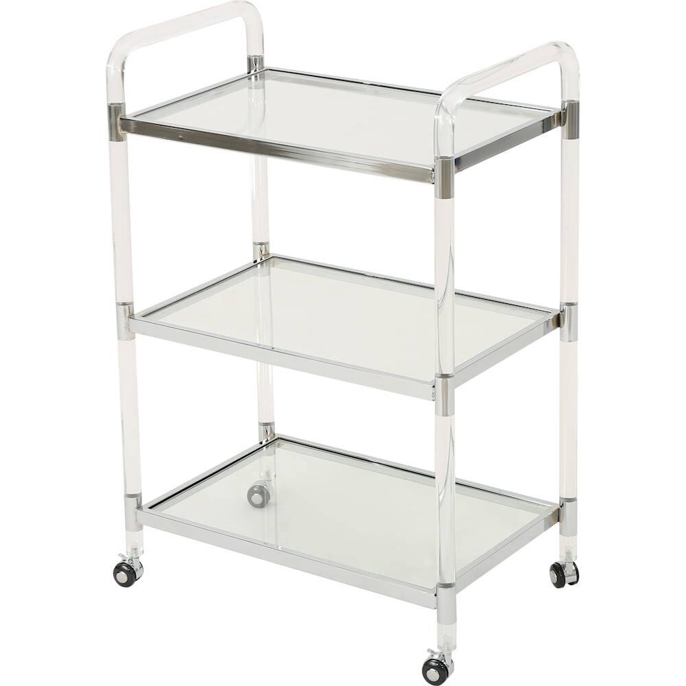 Noble House - Hollis Acrylic Bar Cart - Clear