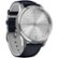 Angle. Garmin - vívomove Luxe Hybrid Smartwatch 42mm Stainless Steel - Silver With Navy Italian Leather Band.
