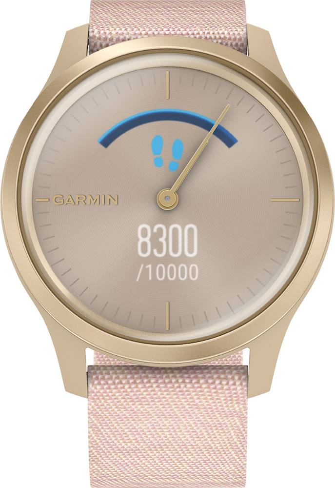 Garmin Vivomove 3 Style 42mm Rose Gold White Hybrid Smartwatch 