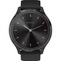 Garmin - vívomove 3 Hybrid Smartwatch 44mm Fiber-Reinforced Polymer - Slate With Black Case And Silicone Band - Front_Zoom