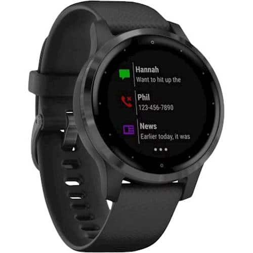 Angle. Garmin - vívoactive 4S GPS Smartwatch 40mm Fiber-Reinforced Polymer - Slate.