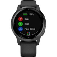 Garmin - vívoactive 4S GPS Smartwatch 40mm Fiber-Reinforced Polymer - Slate - Front_Zoom