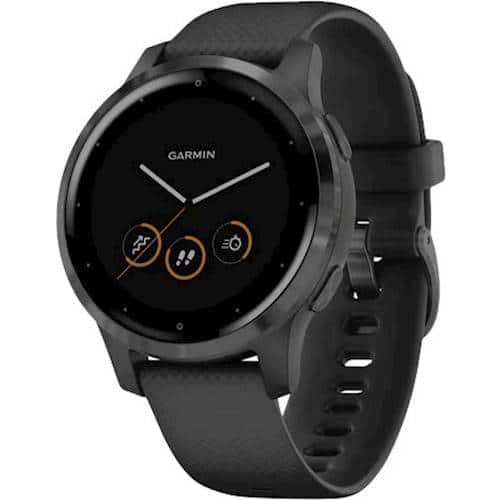 Left. Garmin - vívoactive 4S GPS Smartwatch 40mm Fiber-Reinforced Polymer - Slate.