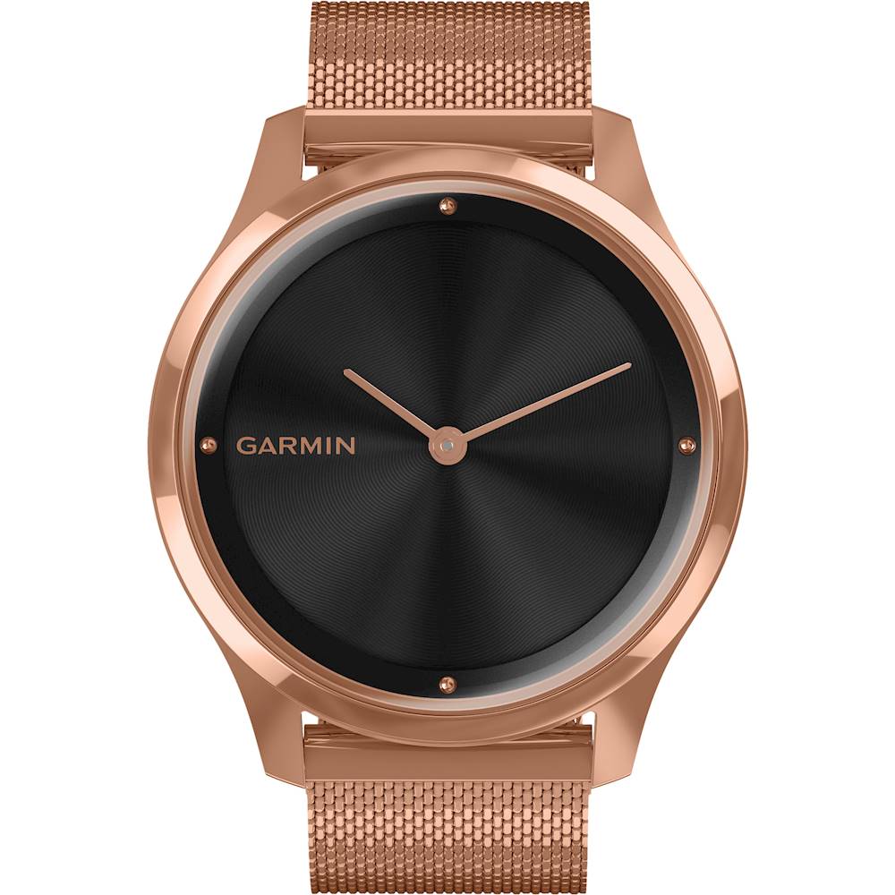 Garmin vívomove Style 42mm Light Gold-Tone Aluminum Case with Blush Pink  Woven Nylon Band GPS Running Watch for sale online