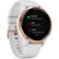 Angle Zoom. Garmin - vívoactive 4S Smartwatch 40mm Fiber-Reinforced Polymer - Rose Gold With White Case And Silicone Band.
