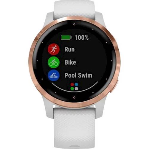 Expertise Proportioneel betreden Garmin vívoactive 4S Smartwatch 40mm Fiber-Reinforced Polymer Rose Gold  With White Case And Silicone Band 010-02172-21 - Best Buy
