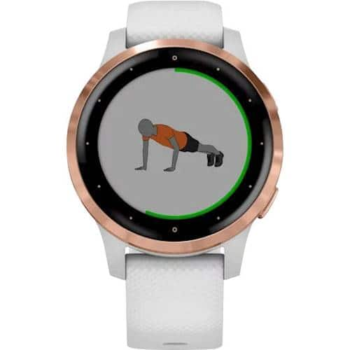  Garmin vivoactive 4S, Smaller-Sized GPS Smartwatch, Features  Music, Body Energy Monitoring, Animated Workouts, Pulse Ox Sensors, Rose  Gold with White Band : Clothing, Shoes & Jewelry