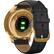 Back. Garmin - vívomove Luxe Hybrid Smartwatch 42mm Stainless Steel - Gold With Black Embossed Italian Leather Band.