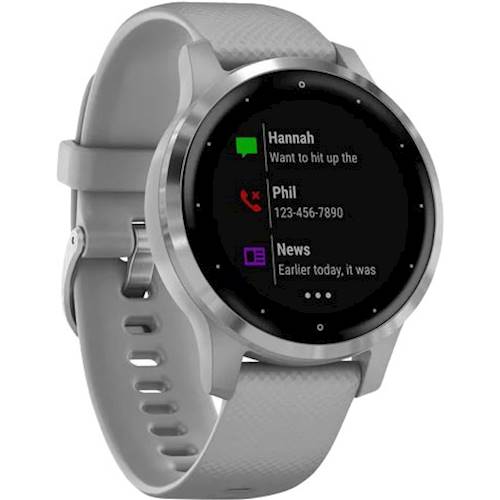 Intermediate Ved daggry Videnskab Garmin vívoactive 4S GPS Smartwatch 40mm Fiber-Reinforced Polymer Silver  010-02172-01 - Best Buy